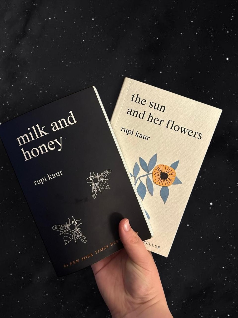 Rupi Kaur 'milk and honey' & 'the sun and her flowers' - Black and Cream Covers